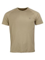 Peak Mountain Koszulka funkcyjna "Cazoka" w kolorze szarobrązowym rozmiar: L. Brązowe t-shirty sportowe Peak Mountain, bez wzorów, z materiału, bez ramiączek, outdoorowe. Za 82.99 zł.