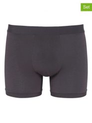 Sloggi Bokserki (2 pary) "Go Allround Short" w kolorze antracytowym rozmiar: 36-42. Czarne bokserki Sloggi, bez wzorów. Za 53.04 zł.
