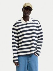 Jack & Jones Polo Bleecker 12285805 Granatowy Loose Fit. Niebieskie koszulki polo Jack & Jones, m, bez wzorów, z bawełny, bez kołnierzyka, bez ramiączek. Za 219.99 zł.