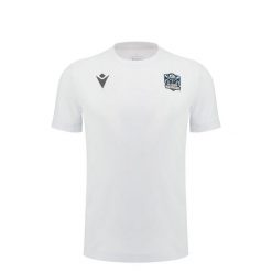 Koszulka Glasgow Warriors Travel 2024/25. Białe t-shirty sportowe Macron, bez wzorów, bez ramiączek, do koszykówki. Za 277.50 zł.