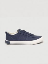 Trampki męskie granatowe TT174295 403. Niebieskie buty sportowe casual BIG STAR, bez wzorów, z gumy, z okrągłym noskiem, bez zapięcia. Za 159.99 zł.