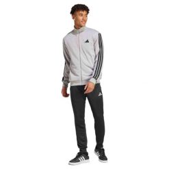Dres adidas Szary 3 Paski. Szare komplety dresowe Adidas, bez wzorów, z dresówki, bez ramiączek. Za 327.75 zł.