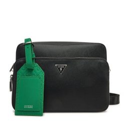Saszetka Guess. Czarne torby na ramię Guess, z aplikacjami, małe, bez dodatków. Za 259.99 zł.
