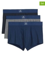 Marc O´Polo Bokserki (3 pary) w kolorze szaro-granatowym rozmiar: M. Niebieskie bokserki m, bez wzorów. Za 148.61 zł.