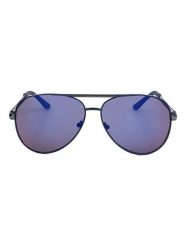 Guess Męskie okulary przeciwsłoneczne w kolorze srebrno-niebieskim rozmiar: 61. Niebieskie okulary przeciwsłoneczne Guess. Za 274.24 zł.