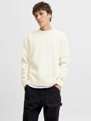 Jack & Jones Sweter w kolorze kremowym rozmiar: L. Brązowe swetry nierozpinane Jack & Jones, l, bez wzorów, bez kołnierzyka, bez ramiączek. Za 183.59 zł.