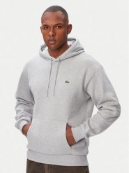 Lacoste Bluza SH8863 Szary jasny Relaxed Fit. Szare bluzy LACOSTE, m, bez wzorów, z bawełny, bez kaptura. Za 639.99 zł.