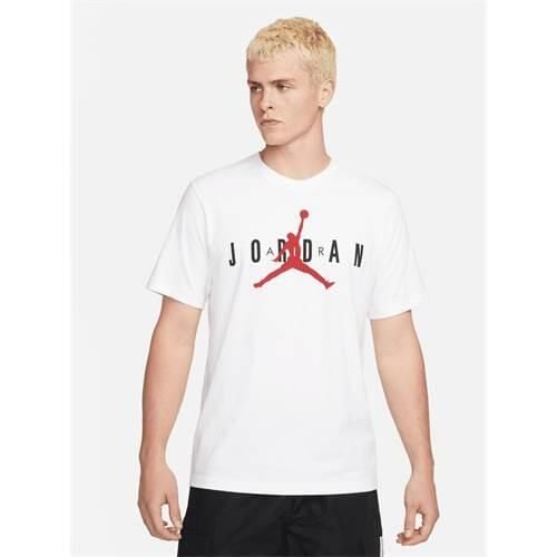 Koszulka sportowa męska Nike Air Jordan Wordmark. Białe t-shirty sportowe Nike, bez wzorów, z bawełny, bez ramiączek, na fitness i siłownię. Za 237.00 zł.