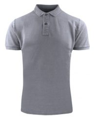Koszulka Polo, Męska - Adriano Guinari - Kolor Szary. Szare koszulki polo Adriano Guinari, l, bez wzorów, z bawełny, bez kołnierzyka, bez ramiączek. Za 125.00 zł.