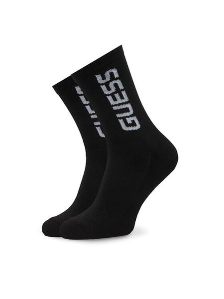 Guess Skarpety długie Z4YZ02 ZZ00I Czarny. Czarne skarpety Guess, z aplikacjami, z bawełny. Za 59.99 zł.