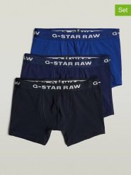 G-Star Bokserki (3 pary) w kolorze granatowo-niebieskim rozmiar: L. Niebieskie bokserki G-Star, l, bez wzorów. Za 129.75 zł.