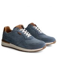 TRAVELIN' Skórzane sneakersy "Newberry" w kolorze niebieskim rozmiar: 43. Niebieskie buty sportowe casual Travelin', bez wzorów, bez zapięcia. Za 382.13 zł.