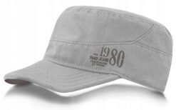 Czapka z Prostym Daszkiem (Patrolówka) - Pako Jeans - Popielata. Szare czapki z daszkiem Pako Jeans, na lato, bez wzorów, z bawełny. Za 55.00 zł.