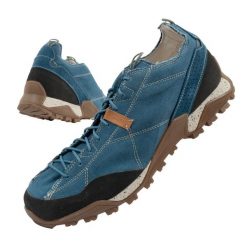 Buty trekkingowe męskie Aku Nativa Canvas. Niebieskie buty trekkingowe Aku, bez wzorów, bez zapięcia, trekkingowe. Za 399.00 zł.