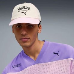 Czapka z daszkiem Puma x Pokemon Dad. Brązowe czapki z daszkiem Puma, bez wzorów. Za 229.50 zł.
