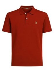 U.S. Polo Assn. Koszulka polo w kolorze czerwonobrązowym rozmiar: 3XL. Brązowe koszulki polo U.S. Polo Assn., s, bez wzorów, bez kołnierzyka, bez ramiączek. Za 117.45 zł.