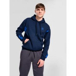 Bluza bawełniana bluza z kapturem Hummel Active. Niebieskie bluzy z kapturem Hummel, bez wzorów, z bawełny, z kapturem. Za 270.00 zł.