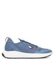 Tommy Jeans Sneakersy Tjm Runner Knitted EM0EM01580 Niebieski. Niebieskie buty sportowe casual Tommy Jeans, bez wzorów, z jeansu, bez zapięcia. Za 429.99 zł.