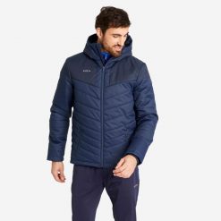 Krótka kurtka do piłki nożnej Kipsta. Niebieskie kurtki KIPSTA, xl, bez wzorów, bez kaptura. Za 279.99 zł.