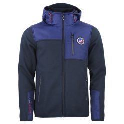Polar z odpinanym kapturem Peak Mountain Carillon. Niebieskie bluzy z polaru Peak Mountain, na jesień, xl, bez wzorów, z materiału. W wyprzedaży za 323.50 zł.