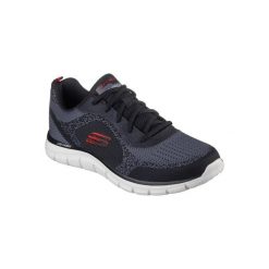 Buty sportowe Sneakersy męskie, Track - Leshur. Czarne buty sportowe casual Skechers, bez wzorów, bez zapięcia. Za 249.99 zł.