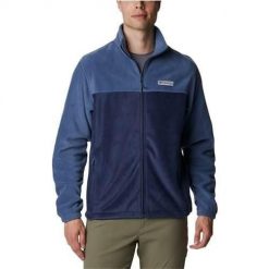 Bluza sportowa męska Columbia Steens Mountain 20 Full Zip Fleece. Niebieskie bluzy bez kaptura Columbia, m, bez wzorów, z materiału, bez kaptura. Za 254.15 zł.