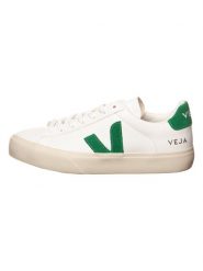 Veja Skórzane sneakersy "Campo" w kolorze biało-zielonym rozmiar: 43. Białe buty sportowe casual Veja, bez wzorów, bez zapięcia. Za 461.21 zł.