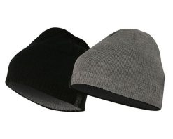 Czapka Dwustronna, Czarna, Szara, Ciepła, Dziergana, Zimowa, Rozmiar Uniwersalny, Zwykła -Pako Jeans. Szare czapki zimowe Pako Jeans, bez wzorów, dziergany. Za 49.00 zł.