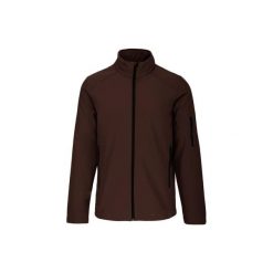 Kurtka Kariban Softshell. Brązowe kurtki KARIBAN, m, bez wzorów, z elastanu, bez kaptura. Za 212.70 zł.