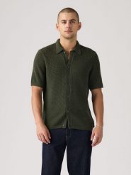Levi's Koszula dzianinowa - Standard fit - w kolorze zielonym rozmiar: L. Zielone koszule Levi's®, l, bez wzorów, z bawełny, bez kołnierzyka, bez ramiączek. Za 110.81 zł.