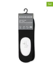 Schiesser Skarpety-stopki (2 pary) w kolorze czarnym rozmiar: 45-46. Czarne skarpety Schiesser, bez wzorów. Za 28.38 zł.