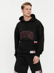 Hugo Bluza Danody 50510166 Czarny Relaxed Fit. Czarne bluzy Hugo, m, bez wzorów, z bawełny, bez kaptura. Za 389.99 zł.