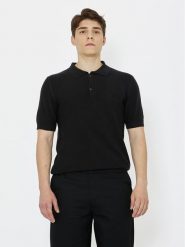 Richmond X Polo Carena UMP24214PO Czarny Regular Fit. Czarne koszulki polo RICHMOND X, m, bez wzorów, z bawełny, bez kołnierzyka, bez ramiączek. Za 269.99 zł.