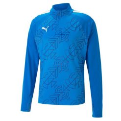 Sweatshirt 1/4 zip Puma teamLIGA Graphic. Niebieskie bluzy Puma, bez wzorów, bez kaptura. W wyprzedaży za 181.30 zł.