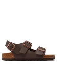 Birkenstock Sandały Milano 034703 Brązowy. Brązowe sandały Birkenstock, ze skóry, bez zapięcia. Za 449.99 zł.