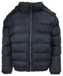 Kurtka Granatowa Jesienno-Zimowa z Kapturem, Gruba, Ocieplana, Pikowana, Męska -PAKO JEANS. Niebieskie kurtki Pako Jeans, na zimę, m, bez wzorów, z jeansu, z kapturem. Za 369.00 zł.