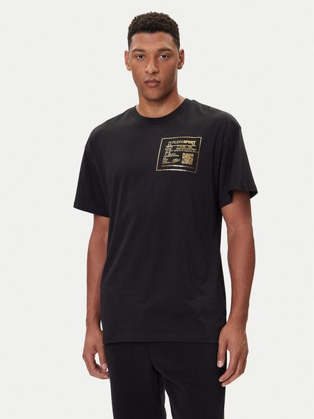 Plein Sport T-Shirt FAEC MTK8362 STE001N Czarny Loose Fit. Czarne t-shirty sportowe Plein Sport, bez wzorów, z bawełny, bez ramiączek. Za 309.99 zł.