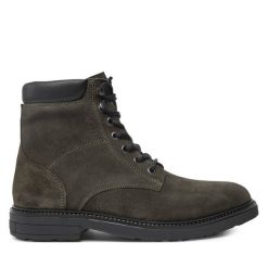 Kozaki Tommy Hilfiger. Zielone kozaki Tommy Hilfiger, bez wzorów, bez obcasa, bez zapięcia. Za 799.99 zł.