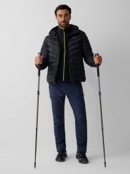 4F Kurtka trekkingowa z wypełnieniem Primaloft Thermoplume męska - czarna L. Czarne kurtki przeciwdeszczowe 4F, l, bez wzorów, bez kaptura, primaloft. Za 399.99 zł.