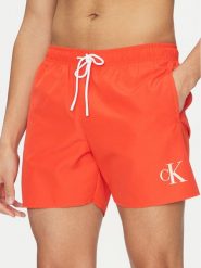 Calvin Klein Swimwear Szorty kąpielowe KM0KM01101 Czerwony Regular Fit. Czerwone kąpielówki Calvin Klein Swimwear, m, bez wzorów, z syntetyku. Za 149.99 zł.