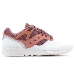 Buty do chodzenia męskie Saucony Grid. Białe buty sportowe casual Saucony, bez wzorów, z materiału, bez zapięcia. Za 387.00 zł.