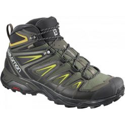 Salomon Buty Trekkingowe Męskie X Ultra 3 Mid Gtx® Castor Gray/Black/Green Sulphur 42.7 (8,5uk). Trekkingi marki Salomon. Za 735.00 zł.