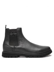 Calvin Klein Jeans Sztyblety Eva Mid Chelsea Boot Lth YM0YM00750 Czarny. Czarne botki sznurowane Calvin Klein Jeans, bez wzorów, z jeansu, bez obcasa, bez zapięcia. Za 669.99 zł.
