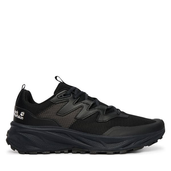 Trekkingi Jack Wolfskin. Czarne buty trekkingowe Jack Wolfskin, bez wzorów, bez zapięcia. Za 449.99 zł.