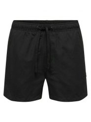 ONLY & SONS Szorty kąpielowe "Onsbasile" w kolorze czarnym rozmiar: S. Czarne kąpielówki Only & Sons, s, bez wzorów. Za 61.17 zł.