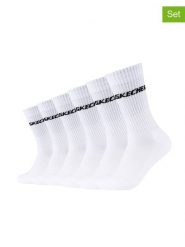 Skechers Skarpety (6 par) w kolorze białym do tenisa rozmiar: 35-38. Białe skarpety Skechers, bez wzorów, z materiału. Za 43.88 zł.