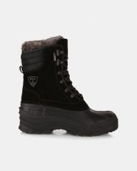 Kilpi ANTARTIC HIGH WP-M ocieplane, wodoodporne buty zimowe. Czarne buty turystyczne Kilpi, na zimę, bez wzorów, z futra, bez zapięcia, trekkingowe. Za 372.50 zł.