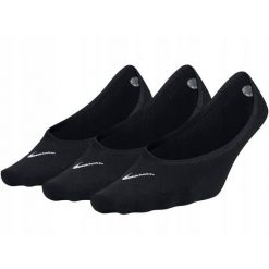 Skarpety stopki Nike 3 pary czarne. Czarne skarpetki sportowe Nike, bez wzorów. Za 56.99 zł.
