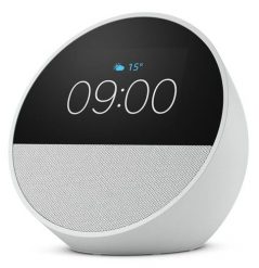 Amazon Echo Spot (2024) Glacier White. Białe głośniki przenośne Amazon. Za 312.99 zł.