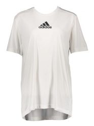 Adidas Koszulka sportowa "3S Back" w kolorze białym rozmiar: L. Białe t-shirty sportowe Adidas, bez wzorów, z materiału, bez ramiączek, outdoorowe. Za 92.86 zł.